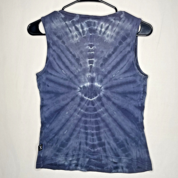 Y2K Tie Dye Tank Top Butterfly Rhinestone Sleeveless 2000s Indie Grunge M - Picture 2 of 8